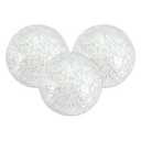 M METERXITY 3-Pack Decorative Ball for Bowls, 3 Inch Mosaic Glass Balls Decorative Glass Orbs for Home Decor/Dining Tables/Wedding Party/Coffee Table/Centerpiece Decor [White]