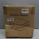Waffle Maker, 1200W Belgian Waffle Maker, Dual Rectangular Thick Waffle Iron, 7-Level Browning LED Panel, Nonstick Plates, Anti-spill Design, Audible Ready Beep, Easy Cleanup, Stainless Steel