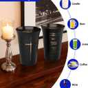 2PCS Black Frosted Drinking Glass Cups with Cross & Bible Verse, Inspirational Religious Gifts for Christians, Catholic Women & Men, Pastor Appreciation, Baptism & Confirmation Gifts for Boys & Girls