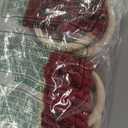 uxcell 2Pcs Kitchen Dish Towel Holder, 11"x3" Crochet Towel Ring with Hanging Loop for Cabinet House Oven Stove Door, Red