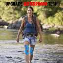 16 PCS Kinesiology Tape for Knees, 4 Colors Knee Support Tape, Precut Knee Tape for Knee Stability, Athletic Tape, Kinetic Tape for Knee (Black, Skin Color, Rose Red, Light Blue)