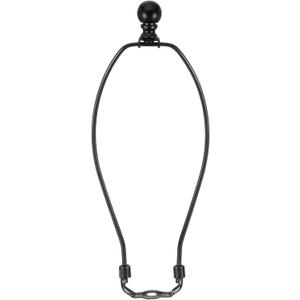 PATIKIL 12 Inch Lamp Harp Kit with Finial, 1 Set Detachable Shade Bracket Holder, DIY Lighting Accessories for Table Floor Lamps, Black