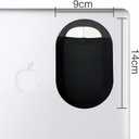 2 x Slim Stick-On Mouse Pouch, Holder for Wireless Mouse, Sleeve for Laptop, Reusable Adhesive, No Glue Residue, Compatible with iPad or MacBook (Black) Only for Apple Magic Mouse (Special Edition)
