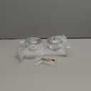 EDISHINE 2 Pack LED Outdoor Wall Lights Exterior/Interior, 3000K-5000K Dimmable Wall Sconce, Small Square Modern Exterior Lighting Fixtures, IP65 Waterproof Aluminum Outside Porch Light, White