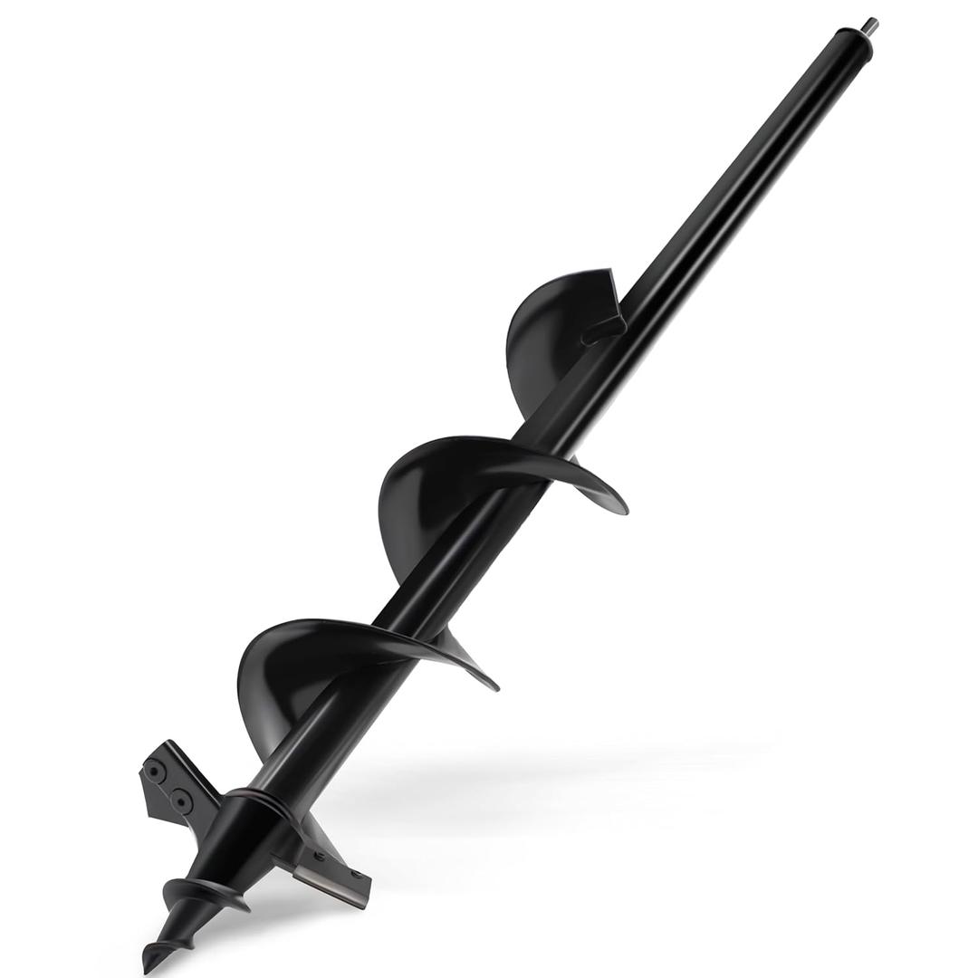 SYITCUN Auger Drill Bit for Planting - 4"X24" Heavy-Duty Auger Post Hole Digger for Fence- 3/8" Hex Drive Drill