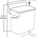 Knape & Vogt KV Door Mounted Waste Bin for Vanity 9qt White