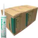 Clear BioSeal 100% Silicone Sealant Caulk Kitchen and Bath Grade, Waterproof and No Odor No Color Change 10.1 Ounce Cartridge, 50 Clear Tubes Set / 2 Boxes