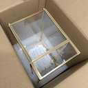 HighFree Glass Card Box, Large Clear Card Box for Wedding Receptions, Decorative Storage Box for Baby Shower, Birthday Party, Bridal Shower (Without Slot, Gold)