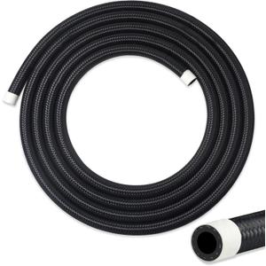 VWTNI 6AN Fuel Line, 6AN 3/8 inch CPE Fuel Hose, 10FT Transmission/Oil Cooler Lines, Nylon Braided Fuel Line Hose.
