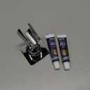 YDmeet Shower Head Holder, Adjustable Handheld Brass Shower Head Bracket, Wall Mount Holder, Drill Free Glue Installation (Polished Chrome)