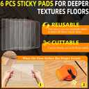 Floor Gap Fixer Tool, Laminate Flooring Tools, Enhanced Vacuum Suction Cup & 6 PCS Sticky Pads for Laminate, Wood, Tile, Vinyl Floor Gap Repair Tool - Durable, Compact, & Efficient Flooring Tools