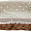 Kingwillow, Wicker Storage basket, Rectangular Storage Basket, Arts and Crafts. (Natural)