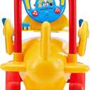 Kiddieland Sesame Street Elmo's Activity Plane Ride-On Toy, Lights Sounds Steering Wheel, Spinning Propeller, Imaginative Pretend Play for Toddlers, Small