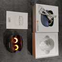 Shining LED Clip On Earbuds, Open Ear Earbuds with Flashlight, Wireless Bluetooth 5.3 Ear Clip Headphones with Mic, 20H Play, Suit for Night Sports,Party,Holiday,Halloween,Christmas, Black