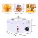 Wax Warmer Machine for Painless Hair Removal - Large Capacity Metal Heater for Fast Melting Soft, Hard, and Paraffin Waxes