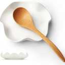 Mfacoy Spoon Rest for Stove Top, 5.3 Inch Ceramic Spoon Holder for Kitchen Counter, Coffee Spoon Holder, Cooking Utensil Rest for Spoons, Ladles, Tong, Heat-Resistant Spoon Rest, Housewarming Gifts