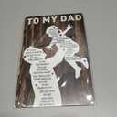 From Daughter to Dad Gift - Meaningful Father Daughter Keepsake Metal Sign with Emotional Message, Sentimental Just Because Gift for Father, Appreciation Thank You Dad Message, Wall Hanging Display