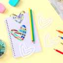 16 Pack Sublimation Blank Acrylic Paper Clips 4 x 2'' Jumbo Sublimation Heart Bookmarks for Back to School Supplies Heat Transfer DIY Design Bible Verse Crafts Office Teacher Gift