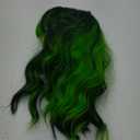 BERON 14 Inches Mix Green Wig with Bangs Short Curly Wig Dark Green Mix Light Green Curly Wigs for Women Daily Party or Cosplay Hairnet Include