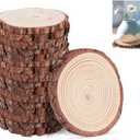 Timburst 17 Pack 5.1-5.5 inch Wood Slices, Unfinished Wood Slabs for Center piece, Rustic Wooden Centerpieces for Tables Rustic Coasters Christmas Ornaments Wood Table Decor