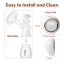 NCVI Electric Breast Pump F1, VibesFlow Micro-Vibration with Hospital-Grade Suction for More Comfort & Flow, Independently Adjustable Suction & Rhythm, Breastfeeding Kit with Storage & Cooler Bags