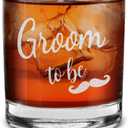 shop4ever Groom To Be Engraved Whiskey Glass 11 oz. Wedding Engagement Gift