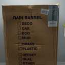 50-Gallon ECO Rain Barrel Made with 100% Recycled Plastic, Flat Back Rain Water Collection Barrel, Black