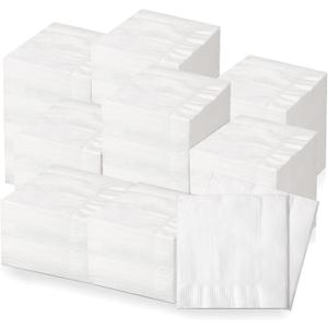 Kisston 2000 Count Cocktail Napkins Bulk White Cocktail Napkins Paper 1 Ply Folded Bulk for Kitchen Wedding Beverage Hand Towel Paper for Restaurants Bar Party