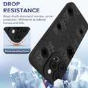 OOK Floral Case for iPhone 16 Pro Max Case, Cute Sunflower Floral Blooms Design Soft TPU Shockproof Protective for Women Girls Phone Cover - Black Flower