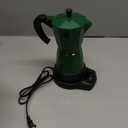 Coffee Pot 6 Cup Electric Espresso Coffee Maker Italian Moka Maker 300ml Portable Aluminum Espresso Machine Cafetera Moka Pot with Detachable Base, Gift for Home Travel(Dark Green)