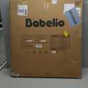 Babelio 29-55 Inch Extra Wide Baby/Dog Gate, PressGuard P7, Metal Auto Close, Pressure Mounted Pet Door for Doorways, NO Need Tools and Drilling, with Wall Cups, White