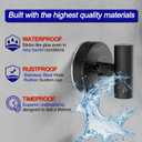 Bntuk Suction Cup Hooks, Removable Shower Hooks for Inside Shower Towel Hooks for Bathroom Window Glass Mirror Tile, Bath Robe Looafh Hook for Hanging Waterproof & Rustproof, Black (2 Pack)