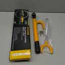 Tevlaphee Steering Wheel Lock - Anti Theft Device with Adjustable Car Wheel Lock, 3 Keys (Yellow)