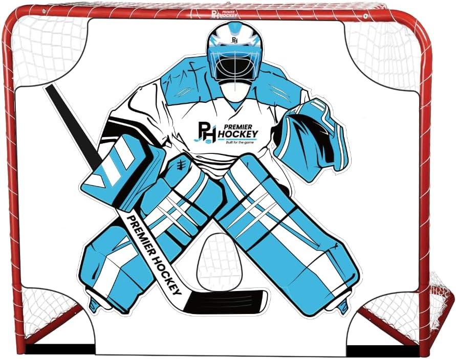 Premier Sports  Hockey Goal Shooter Tutor  for Use Only with 54 Junior Hockey Net  Street & Roller Hockey Nylon Shooting Tarp  Hockey Shooting Accuracy Training Equipment