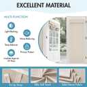 MIULEE 2 Panels 100% Blackout Linen French Door Curtains Set of 2, Privacy No Drill Thermal Insulated Room Darkening Blinds,Window Shades for Patio Front Entry Back Door Glass,W26 x L68 Inch, Natural