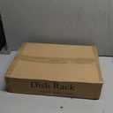 SNTD Dish Drying Rack for Kitchen Counter - Large Dish Rack with Drainboard, Rustproof Dish Drainer with Utensil Holder for Sink, Black