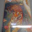 2 x Tiger in Bathtub Canvas Wall Art Funny Animal Bathroom Painting Picture Wall Decor Maximalist Trendy Dopamine Aesthetic Poster Print Artwork for Bathroom Toilet Home Decoration, 16x24in
