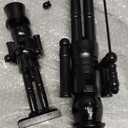 Quzzil 2 Pcs Christmas Nutcracker Ornaments Neutral Nutcracker Figures 10'' 15''Christmas Decor Ornament Soldier Festive Collectible Gift for Table Fireplace Shelf Desktop(Black, Wooden)