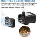 Solar Fountain Pump 12W Solar Water Fountain With 3 Spray Nozzle Solar Powered Water Pump 132 GPH Solar Pond Pump for Outdoor Garden Water Features