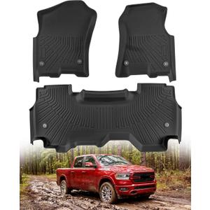 Floor Mat for Dodge Ram 1500 Quad Cab 2019-2024 Without Underseat Storage