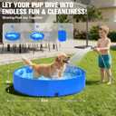 2026 Foldable Dog Kiddie Pool,Portable Hard Plastic Dog Pool,Thickened Kids Swimming Pool For Small Dogs,Collapsible Pet Pool,NonSlip Foldable Plastic Dog Wading Pool,Bathtub For Puppy,32*8in