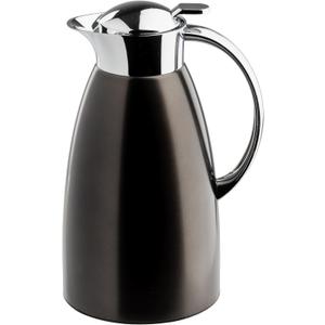 TableCraft 12682 68 oz (2L) Stainless Steel Coffee Carafe, Brushed Stainless Steel with Black PVD Finish, Vacuum Insulated, Lightweight Leak Proof Coffee Dispenser, For Cafes, Restaurants & Catering