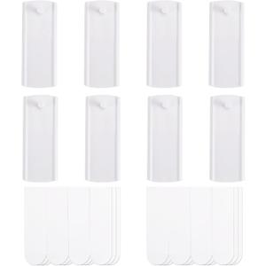 8pcs Picture Hangers, Picture Frame Hangers with 24 Adhesive Strips Drill-Free No Nails Damage Photo Hooks for Home School Office