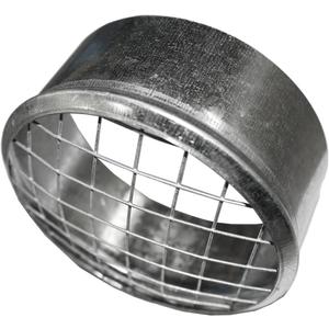 QPQ 4 Inch HVAC Vent Cover, Galvanized Steel Round Duct Cap with Mesh Screen. Duty Exterior Pipe Cover for Intake, Exhaust, and Outlet Vents. Spiral Duct End Plug