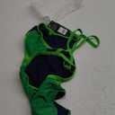Speedo Women's Swimsuit One Piece Prolt Flyback Solid Adult Team Colors (34, Eco Splice Team Navy/Bright Green)