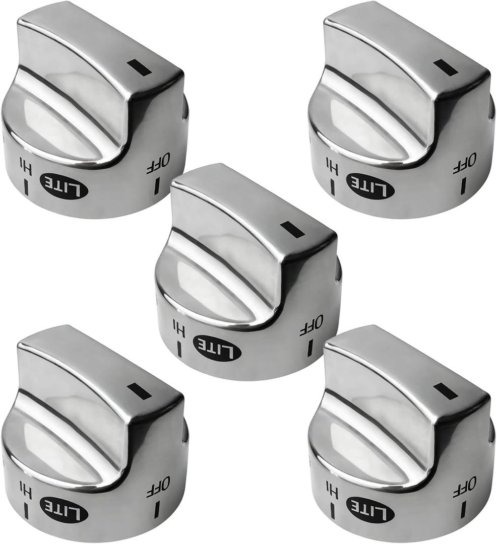 5 Pack 318282310 Stove Burner Knob Replacement Part Compatible with Fridgidaire Gas Stove Burner Knobs Replacements