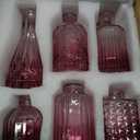 SUPMIND 12pcs Glass Bud Vase Set, Small Purple Flower Vases for Centerpieces in Bulk, Mini Vintage Vase for Wedding, Home,Table Decoration