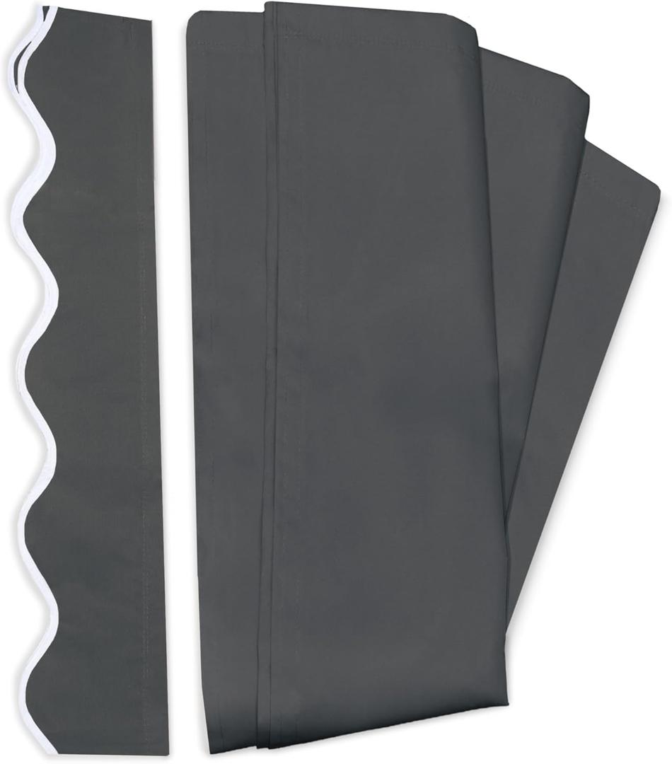 ALEKO Patio Awning Fabric Replacement | 10x8 Feet | 100% Polyester Canopy Cover, Sun Shade, Deck, Balcony | UV Protection | Black