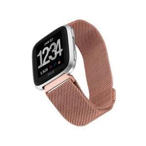 STAINLESS STEEL MESH BAND FOR USE WITH FITBIT VERSA ROSE GOLD - New