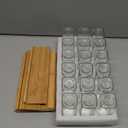 Spice Drawer Organizer with 18 Spice Jars,216 Labels,50 Non-slip Rubber, Bamboo 4 Tier Seasoning Rack Tray Insert for Kitchen Drawers,Cabinets,Countertop,9" Wide x 15.8" Deep